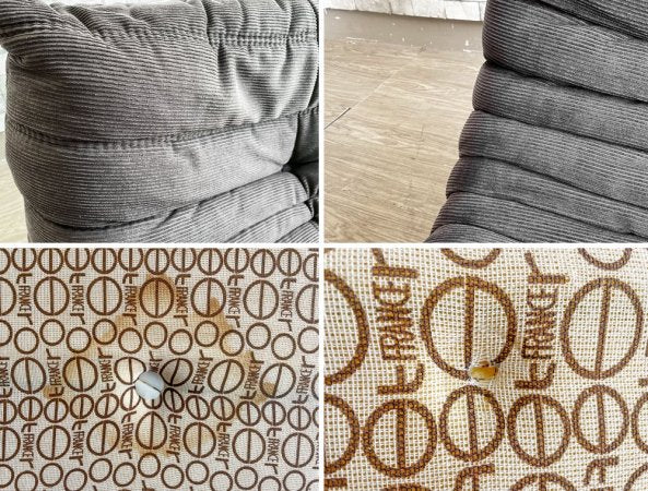 リーンロゼ ligne roset トーゴ TOGO ソファ 3人掛け ファブリック ブラック ミッシェル・デュカロワ Michel Ducaroy フランス 定価¥258,500-以上 ●