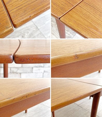 デンマークビンテージ チーク材 エクステンション ダイニングテーブル 伸長式 北欧 ACTUS取扱 ●