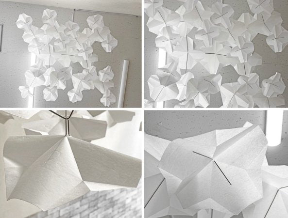 アトリエオイ Atelier Oi ミノシガーデン Minoshi Garden 紙製モビール 美濃紙 和紙 オブジェ 伝統工芸 90×120cm スイス 定価¥42,900- ●