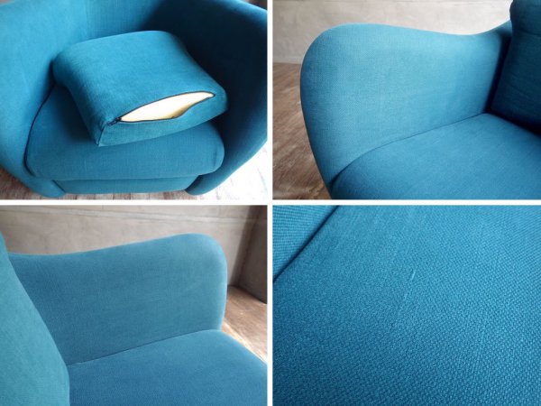 イデー IDEE ミニミラーアームチェア MINI MILLER ARM CHAIR 一人掛けソファ パーソナルチェア シングルソファ ファブリック ビリジアン 廃番カラー♪