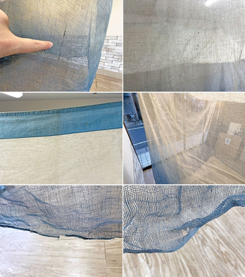 特製 武者印かや 蚊帳 虫よけ テント 220×175cm モスキートネット 昭和レトロ ●