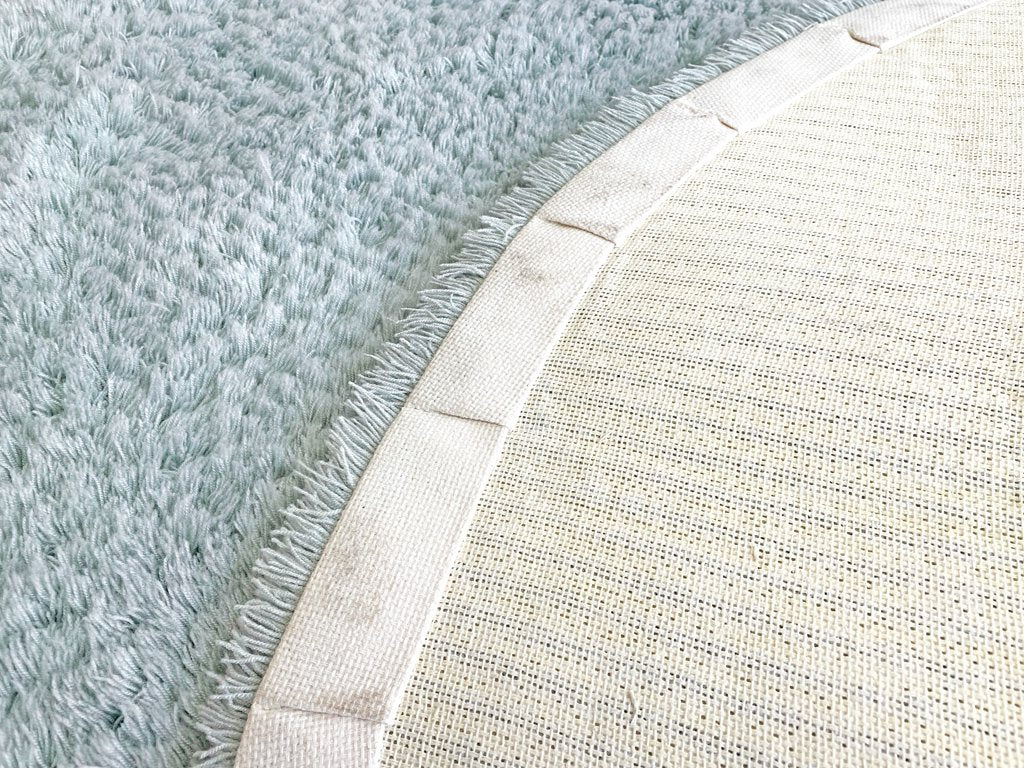 モモナチュラル MOMO Natural デフォーム Deform オーダーラグ 変形ラグ アクリル100% 160×130cm ライトブルー系 ●
