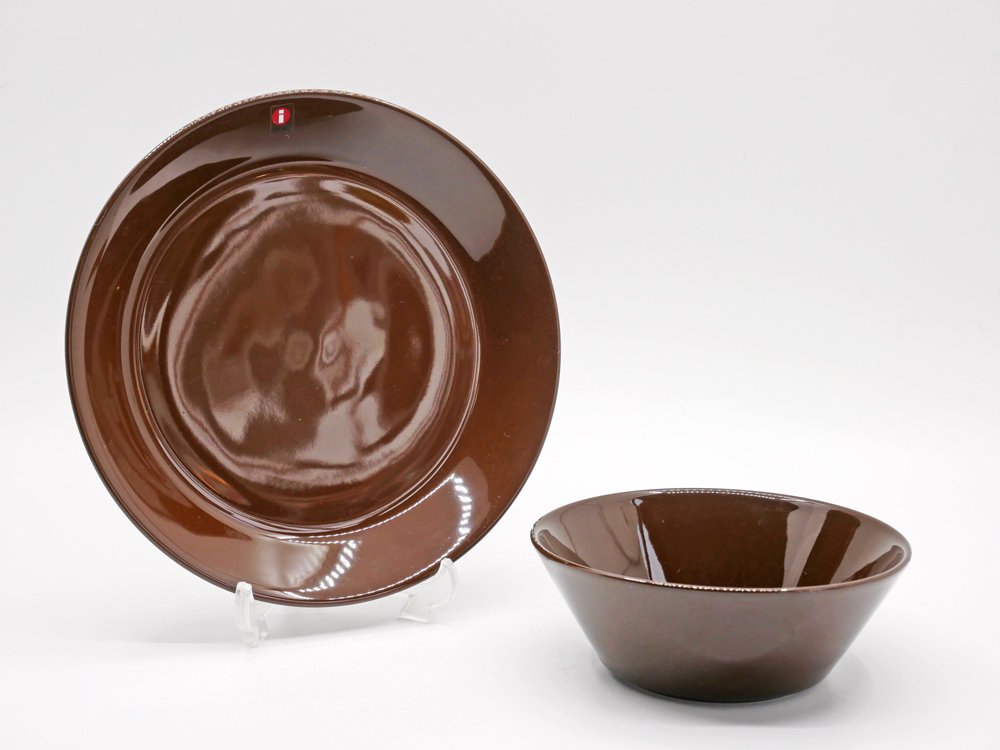 イッタラ iittala ティーマ TEEMA プレート 21cm ブラウン カイ・フランク Kaj Franck フィンランド 北欧食器 廃番 ●