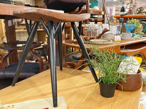 ラウカンプー Laukaan puu ピルッカ スツール pirkka stool パイン材 H44cm イルマリ・タピオヴァーラ 1950-60s フィンランド 北欧ビンテージ 希少 ●