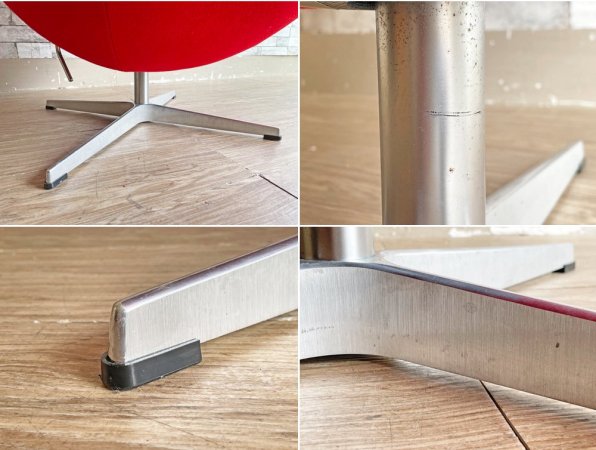 フリッツハンセン Fritz Hansen エッグチェア Egg chair レッド Divina Melange デンマーク アルネヤコブセン Arne Jacobsen 定価¥974,600- ●