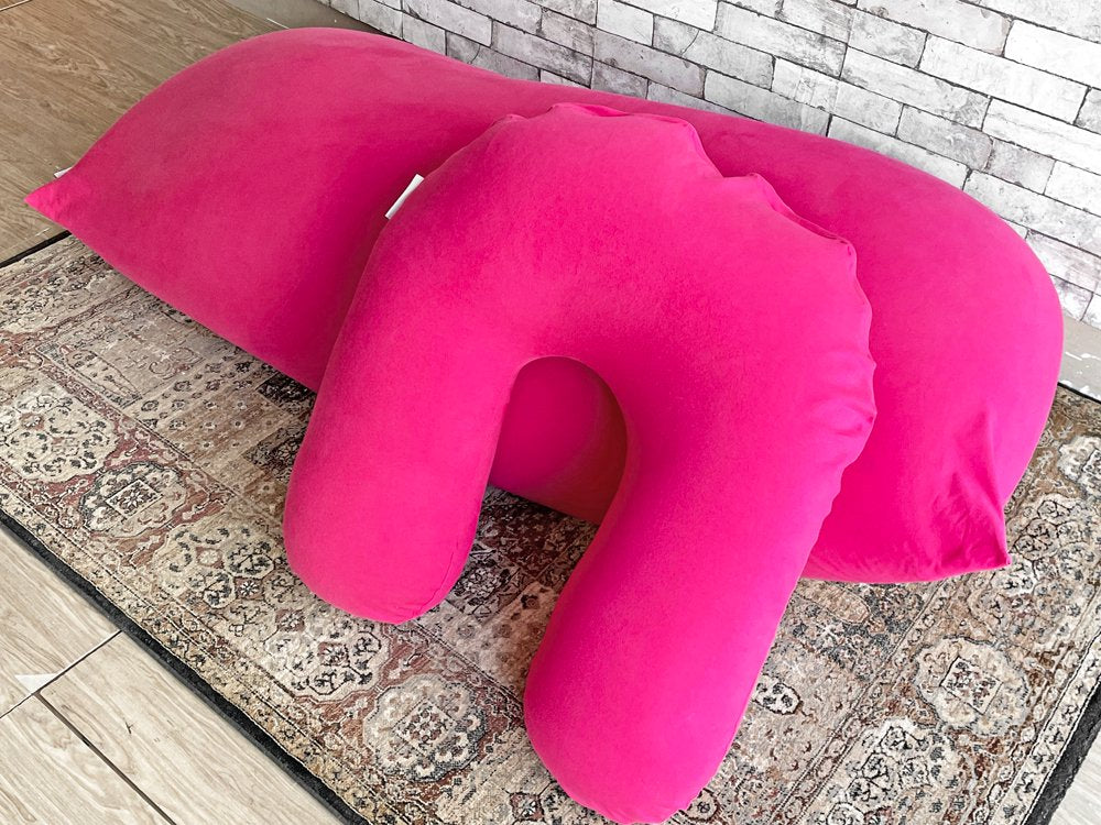 ヨギボー yogibo サポート Support ビーズクッション ソファ 背もたれ&肘置き ピンク 定価¥15,290- ●