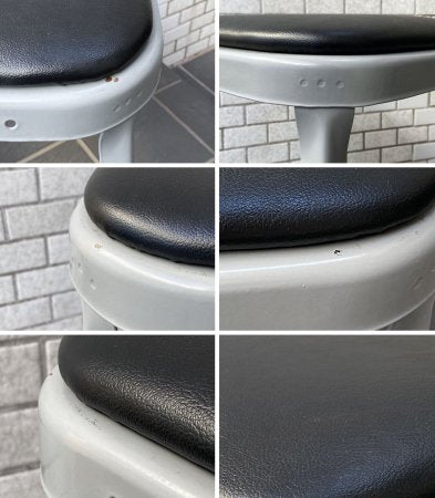 リオン LYON ファクトリースツール FACTORY STOOL グレー Sサイズ クッションシート インダストリアル ガレージ P.F.S取扱 ■