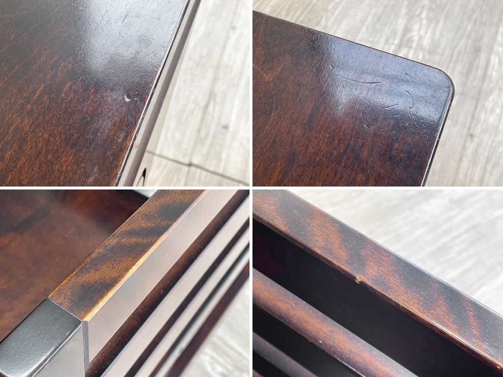 星野民芸 桜材 2人掛けベンチ ダブルベンチ 無垢材 ポストモダンデザイン 民藝家具 ●