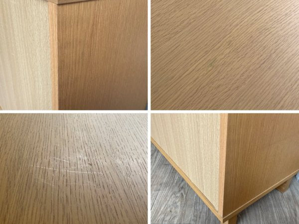 無印良品 MUJI 木製チェスト 4段チェスト オーク材 ナチュラル 抽斗5杯 シンプルデザイン ●
