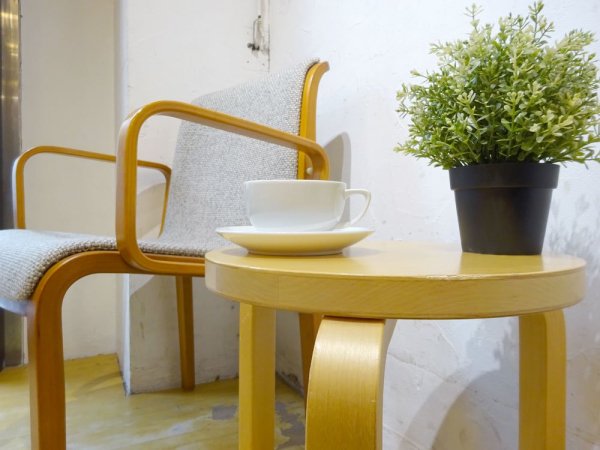 アルテック artek スツール 60 3本脚 バーチ材 2006年 ナチュラル アルヴァ・アアルト フィンランド 北欧家具 ★