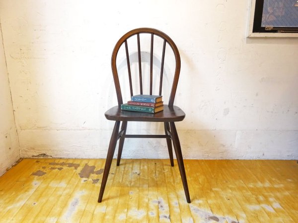 アーコール Ercol フープバック ダイニングチェア 4本スポークタイプ イギリス 60's ビンテージ コロニアル★