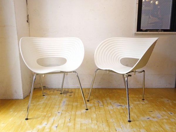 ヴィトラ vitra トムバックチェア Tom Vac ダイニングチェア ブルー ロン アラッド Ron Arad オブジェ 背座一体成型 B ★