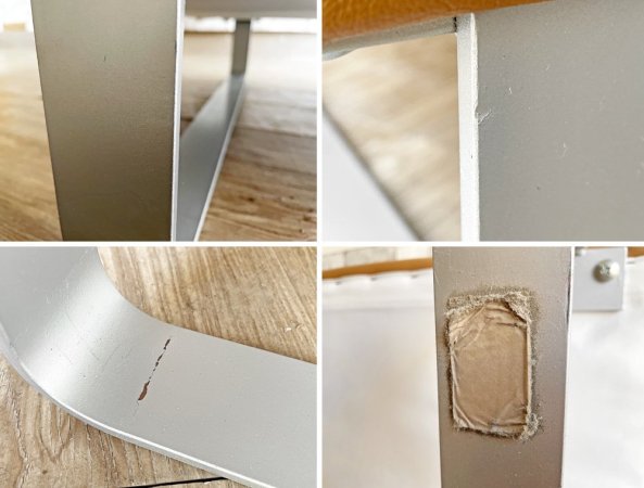 インザルーム in the ROOM カウチソファ & オットマン プロテインレザー スチールレッグ モダンデザイン ベージュ ●
