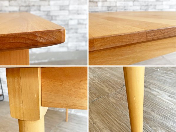 モモナチュラル Momo Natural ヴィボ vibo ダイニングテーブル アルダー材 W140cm ナチュラル 定価¥75,900- ●