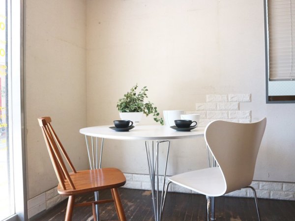 フリッツハンセン Fritz Hansen Bテーブル スーパー円テーブル ピートハイン ブルーノマットソン アルネヤコブセン デンマーク 北欧家具 ◎