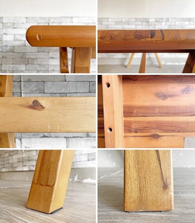 ダブルティー WTW アペルト APERTO ダイニングテーブル アカシア材 天然木 W185cm 廃番 参考定価¥159,840- 現状品 ●