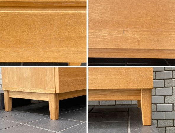 無印良品 MUJI チェスト サイドボード タモ材 ワイド 3段 W115cm ナチュラル シンプルモダン 廃番モデル ■