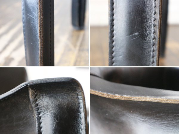 カッシーナ Cassina 413 CAB アームチェア キャブチェア 本革 ブラック マリオ・ベリーニ イタリア モダンデザイン 定価¥356,400- ◎