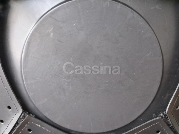 カッシーナ Cassina キャブ アームチェア 413 CAB 本革 ブラック マリオ・ベリーニ イタリア製 モダン MoMA B ◇