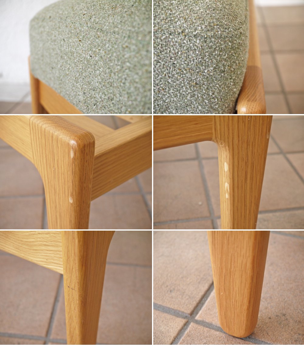 ウニコ unico ヴィスカ VISKA オットマン スツール オーク材 カバーリング グリーンファブリック 北欧デザイン ◇