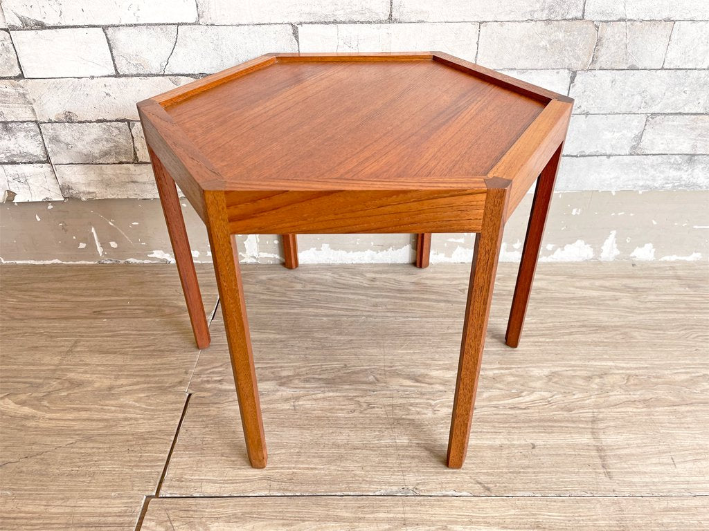 artex ヘキサゴン サイドテーブル チーク材 ハンス C. アンダーセン