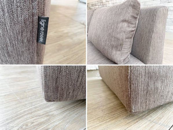 リーンロゼ ligne roset エクスクルーシブ Exclusif 3Pソファ アームレス グレー系 ファブリック Hランク張地 ディジエ・ゴメズ モダンデザイン 定価¥476,300- ●