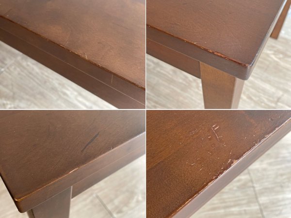 無印良品 MUJI バーチ材 ダイニングテーブル W140 ブラウン 廃番 ●