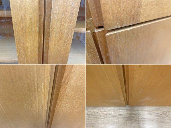 飛騨産業 HIDA キツツキ セレーノ Sereno タモ材 ガラスキャビネット カップボード 食器棚 受注生産 ●