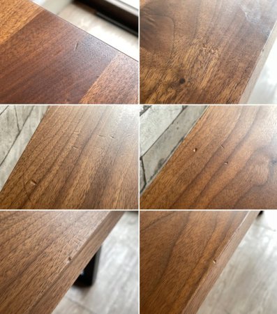 広松木工 hiromatsu フレックス FREX ダイニングテーブル リビングテーブル 高さ変更可能 ウォールナット材 スチール W182cm 定価¥246,400- ●