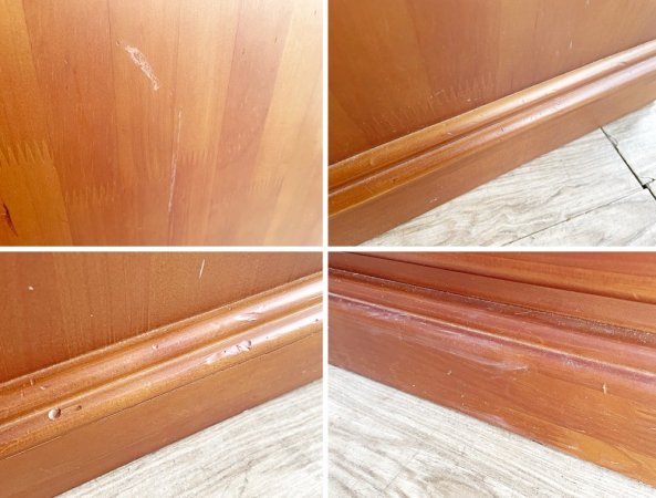 カントリースタイル Country Style インドネシア製 4段チェスト W76cm 陶製タイル 花柄 スペイン家具風 ●