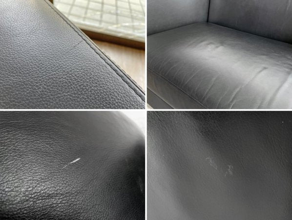 カトリーヌメミ CATHERINE MEMMI ノルマンディ NORMANDIE 3人掛けソファ 本革 ブラック カッシーナイクスシー Cassina ixc. 取扱 定価¥1,029,000- ●