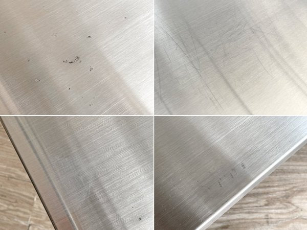無印良品 MUJI ステンレスユニットシェルフ ステンレス棚セット ワイド 大 4段 ステンレスワイヤー棚板 追加用小棚×2 ワードローブバー付 定価総額¥46,760- ●