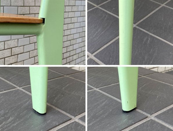 ジャン・プルーヴェ Jean Prouve スタンダードチェア Standard chair オーク材 ナチュラル グリーン リプロダクト ■