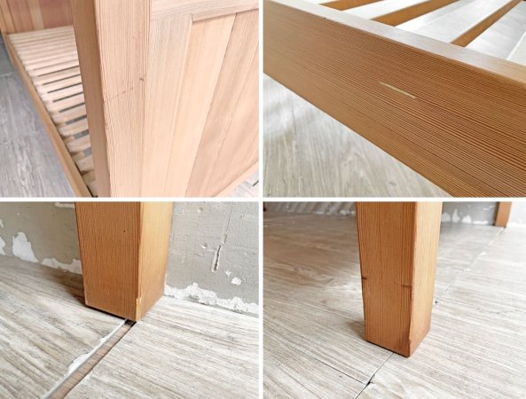 北の住まい設計社 KITANOSUMAISEKKEISHA パイン材 ベッドフレーム シングルサイズ カントリースタイル 国産 旭川家具 廃番 ●