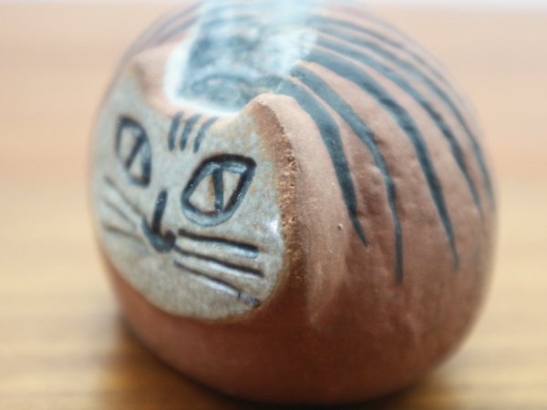 グスタフスベリ Gustavsberg リサラーソン Lisa Larson 「小さな動物園」 Lilla zoo まんまるの猫 Cat lying ビンテージ 1955~1978年 ◎