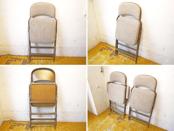 クラリン CLARIN フォールディングチェア 折り畳みチェア Folding chair SANDLER フルクッション ベージュ P.F.S取扱 ★