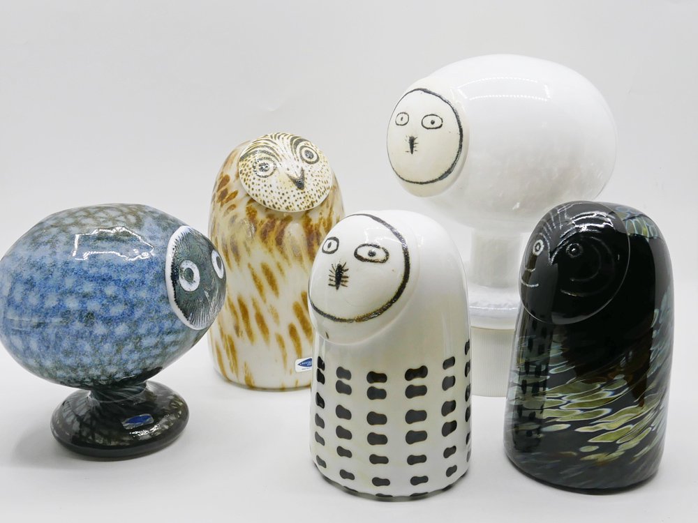 ヌータヤルヴィ Nuutajarvi イッタラバード フクロウ イーグル オウル Eagle Owl オイバ・トイッカ Oiva Toikka 1984-85年 ビンテージ 希少 ●