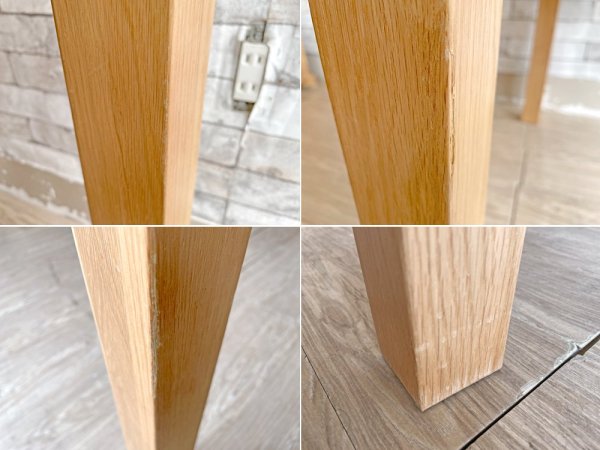 無印良品 MUJI ダイニングテーブル 無垢集成材 オーク材 引出付 W80cm スクエア ナチュラルスタイル 定価¥39,900- ●