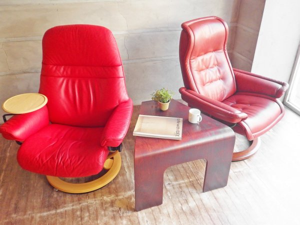 エコーネス EKORNES ストレスレス Stressless コーナーテーブル サイドテーブル ブラウン ブナ材 北欧 定価\49,500- ♪