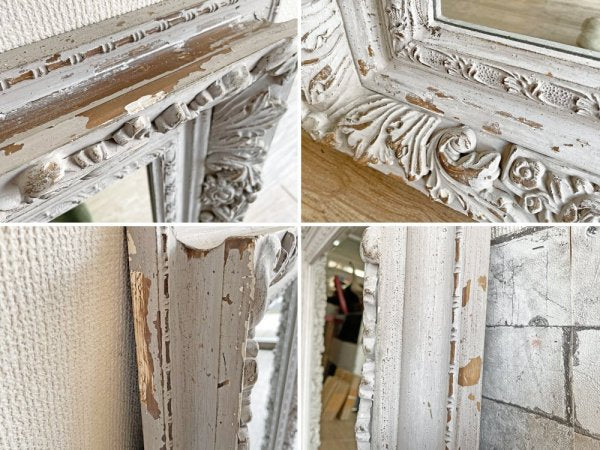 ヨーロピアンクラシカル European Classical ウォールミラー 壁掛け 89×119cm 鏡 シャビーシック アンティーク調 ●
