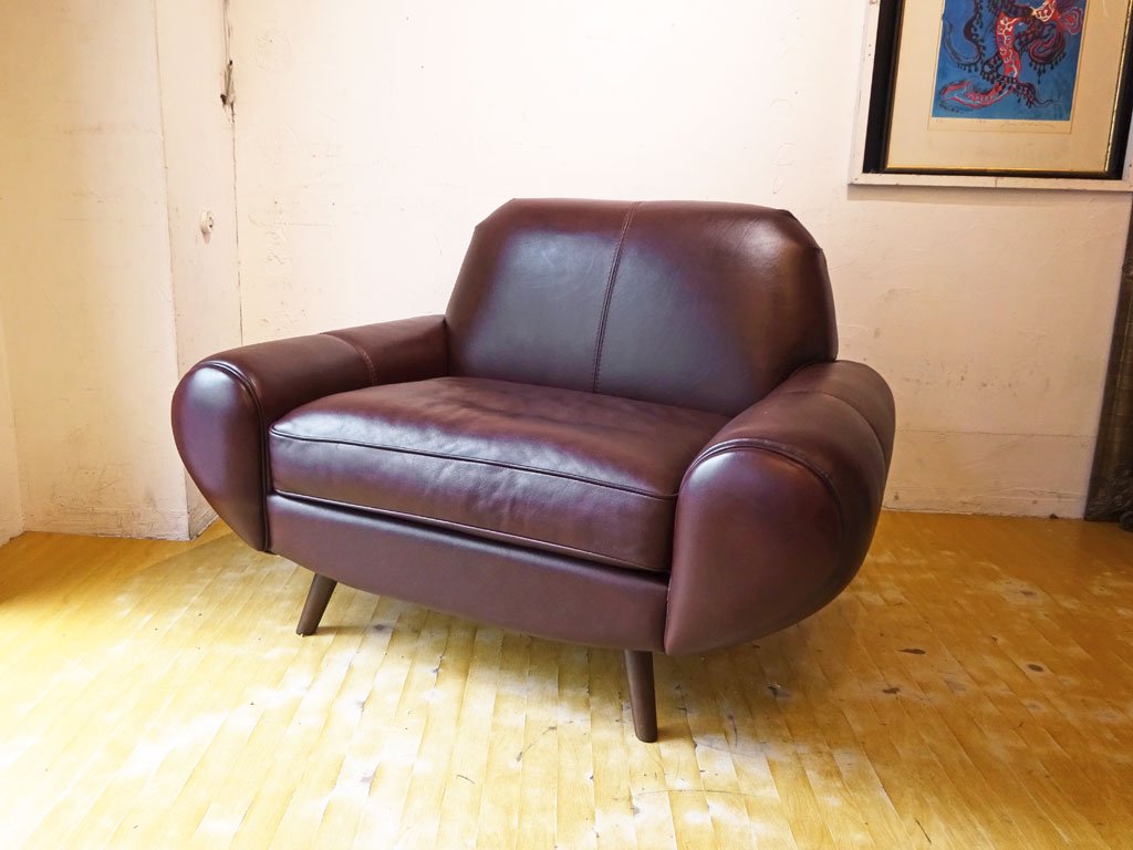 イデー IDEE クオーレ CUORE Sofa 1シーター ソファ ミディアムチョコレート 本革 レザー 廃番 定価￥129,150- ☆ –  TOKYO RECYCLE imption