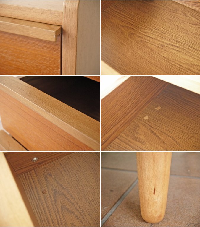 ウニコ unico アルベロ ALBERO チーク材 スモールサイドチェスト 抽斗3杯 北欧デザイン 廃盤 ◇