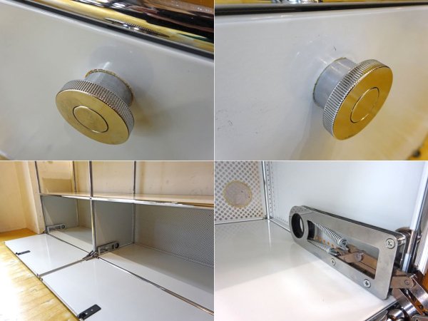 ユーエスエムハラー USM Haller モジュラーファニチャー ハラーシステム 2列2段 サイドボード AVボード ドロップダウンドア コードホール アソートカラー ★