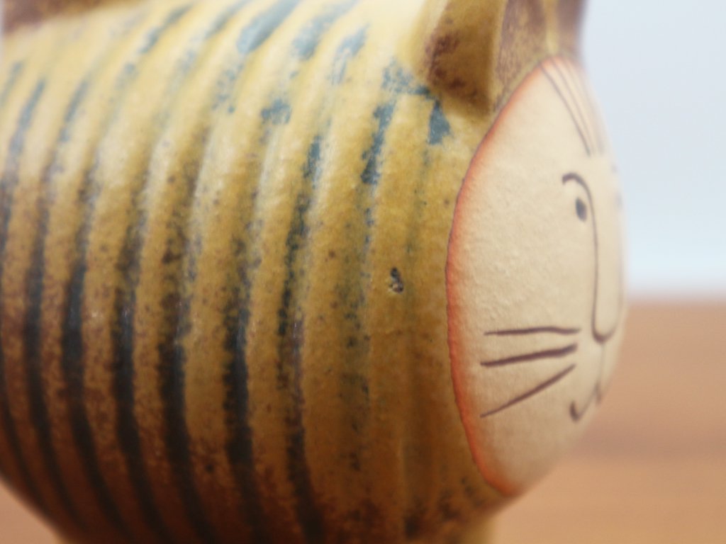 リサラーソン Lisa Larson ディエチキャット dieci cat ねこ 陶器 フィギュリン ブラウン ◎