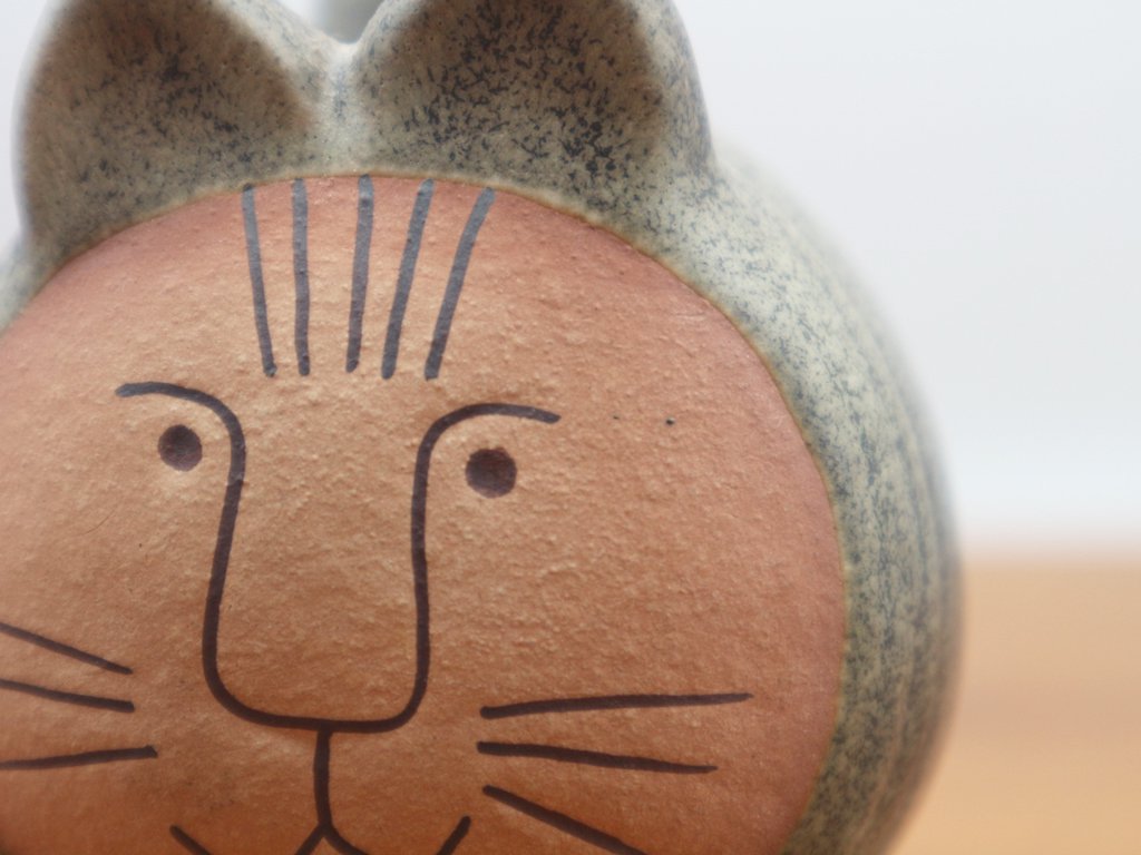 リサラーソン Lisa Larson ディエチキャット dieci cat ねこ 陶器 フィギュリン グレイ ◎