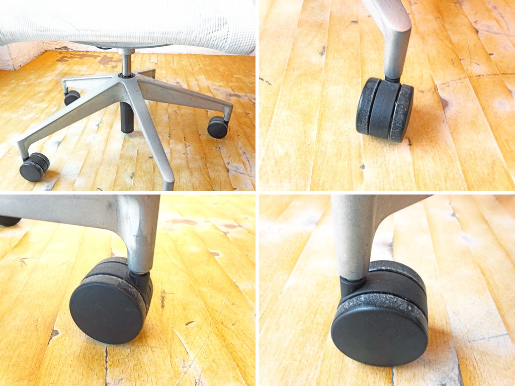 ハーマンミラー Herman Miller セトゥー Setu デスクチェア マルチパーパスチェア ホワイト メッシュシート 5本脚タイプ 昇降機能 定価¥99,000- 現状品 ★