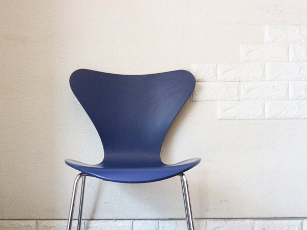フリッツハンセン Fritz Hansen セブンチェア ダークブルー ラッカー アルネ・ヤコブセン Arne Jacobsen デンマーク 北欧家具 ◎