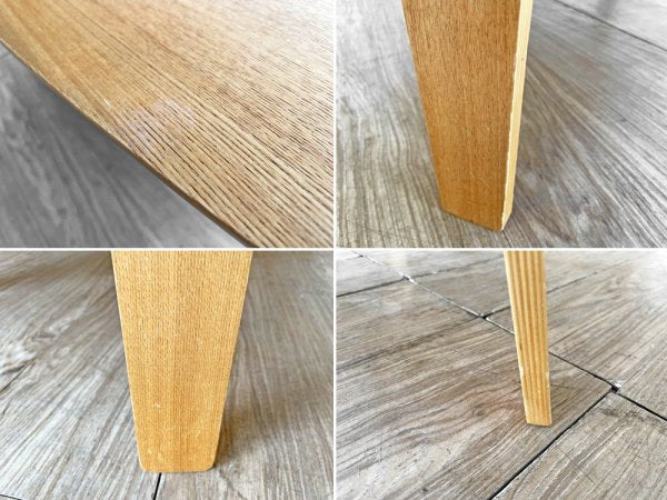 無印良品 MUJI 座テーブル オーバル ローテーブル プライウッド タモ材 W140 ナチュラル 廃番 ●