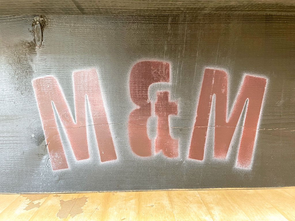 エムアンドエム ファニチャー M&M Furniture ペイントベンチ ディスプレイボード ブラック シャビーシック 店舗什器 ★