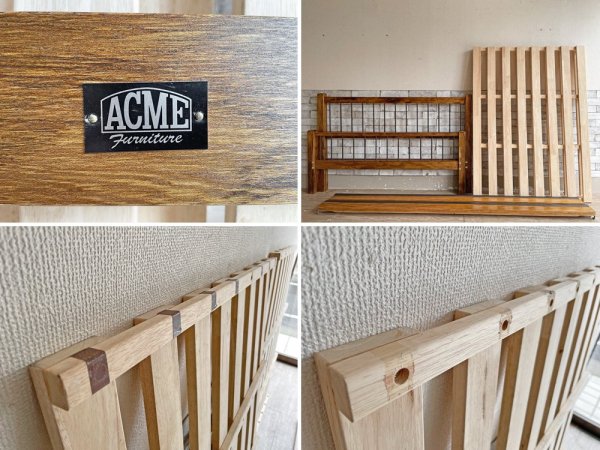 アクメファニチャー ACME Furniture グランビューベッド GRAND VIEW BED ダブルサイズ フレーム 天然木×アイアン インダストリアル 定価¥101,200- ●